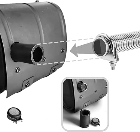 2026 Heavy Duty Upgraded Generator Exhaust Extension Silencer Kit With Insulated Through-Wall Mounting Plate, Reduce Noise By 52% and Safe Emission Exhaust Gas