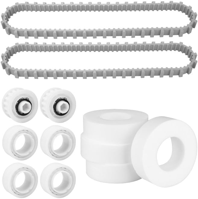 Pokin Pool Cleaner Accessories, The Climbing Ring Replacement 6101611-R4, Timing Track 9985006-R2 and 3884997-R6 Guide Wheels Pulley Gears Combo Kits for Maytronics Dolphin Nautilus cc Plus Parts