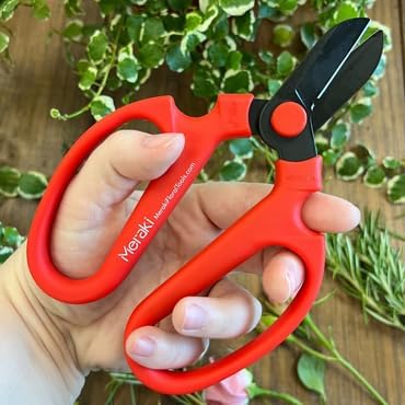 Garden Pruning Shears Scissors With Carbon Steel Blades 6.7 In, Amaryllis - Red