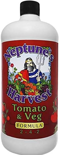 Neptune's Harvest Organic Plant Food Tomato & Vegetable 18 oz and Rose & Flowering 2-6-4 Pint Bundle