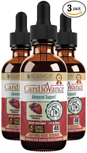 Rejuvica Health CardioVance - Heart Support Supplement - Liquid Delivery for Better Absorption - Hawthorne, Hibiscus, Arjuna, Olive Leaf & More!