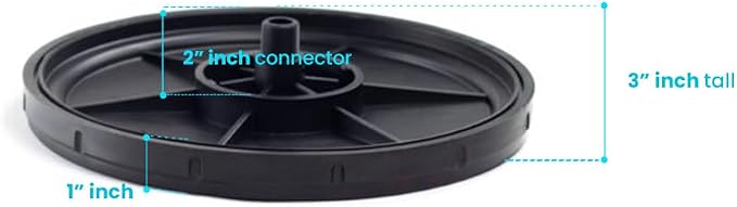 Thunder Parts ECO270-E | 9” EPDM - Fine Bubble Disc Diffuser | Aeration for Ponds, Lakes, Wastewater Treatment, Aquaculture and More. SSI Aeration Original (4 Pack)