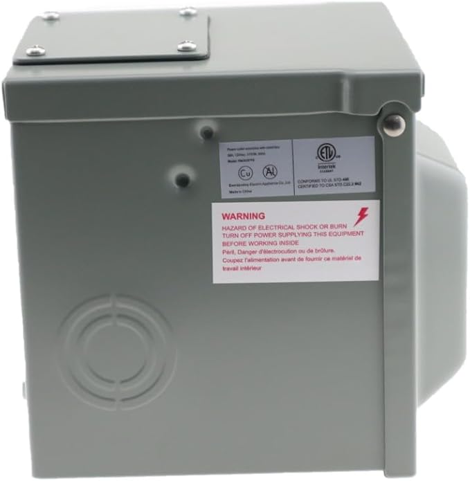 30 Amp 125 Volt RV Power Outlet Box, Enclosed Lockable Weatherproof NEMA TT-30R Outdoor Electrical Receptacle Panel for RV Camper Travel Trailer Motorhome Electric Car Generator