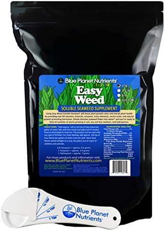 Easy Weed Soluble Seaweed (1 LB Bag) Soluble Kelp Supplement | for All Plants & Gardens | Makes UP to 1800 GALLONS | Blue Planet Nutrients