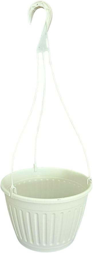 Landmark Plaics 10 inch Imperial Plastic Hanging Basket (White, 10)