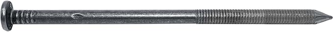 5/16" x 7" Ring Shank Spike Nails - 25 Count - Used for landscaping timbers, railroad ties, pole barns and load bearing structures