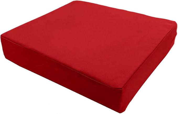 Sigmat Outdoor Seat Cushion Cover Water Repellent Patio Deep Seat Chair Cushion Cover-Only Cover Red 25"x25"x5"(2 Covers)