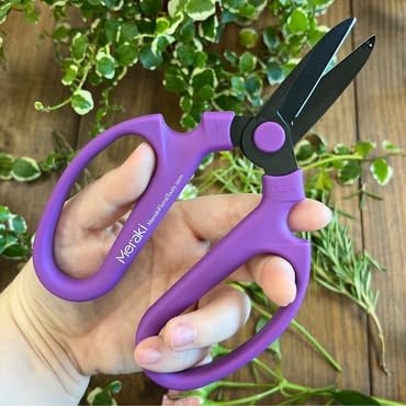 Garden Pruning Shears Scissors Black Carbon Steel Blades 7.0 In, Mokara - Purple