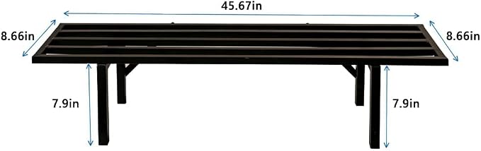 Zhongma One Tier Heavy Duty Metal Plant Stand (45.67 L x 8.66 W x 7.9 H)
