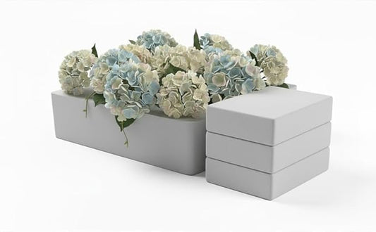 XCEL Floral Foam Blocks - Reusable, Weather Resistant Craft Foam Fresh & Artificial Flower Arrangements, Faux Florist Foam Planters Florist Supplies (Gray 7" x 7" x 3" - 4 Pack)