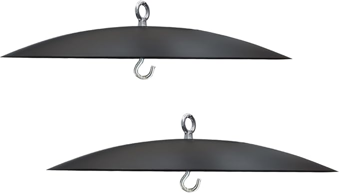 2 Pack Bird Feeder Baffle, Metal Rain Guard for Bird Houses Outside,13 inch Metal Hanging Baffle Weather Cover for Outside