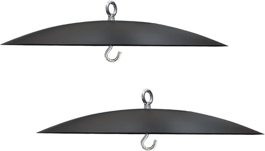 2 Pack Bird Feeder Baffle, Metal Rain Guard for Bird Houses Outside,13 inch Metal Hanging Baffle Weather Cover for Outside
