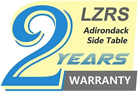 LZRS Double Adirondack Side Table, Outdoor Side Tables, End Tables for Patio, Backyard,Pool, Indoor Companion, Easy Maintenance & Weather Resistant(Dark Grey)