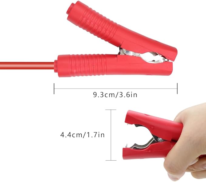 RIIEYOCA 14AWG Battery Alligator Crocodile Clip to Solar Connector Extension Cable,Solar Adapter to Alligator Clips Charging Cable with Switch and Fuse(1.5M)