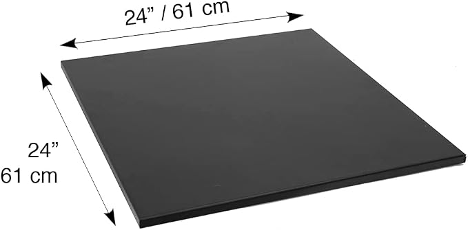 Blue Sky Outdoor Living 24" Square Protective Fire Pit Lid for Square Peak Smokeless Patio Fire Pit, Black