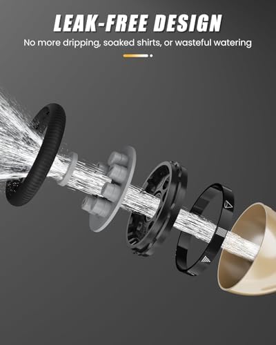 Expandable Garden Hose 50 ft with 10 Function Nozzle Sprayer, Lightweight Flexible Water Hose with Durable Collapsible Latex Core & Solid Brass Fittings,Kink Free,Leak-Proof,Retractable Stretch Hose