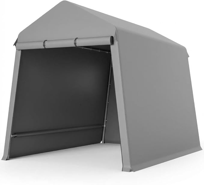 7x12FT Portable Storage Shed Waterproof Outdoor Garage Carport with Ventilation