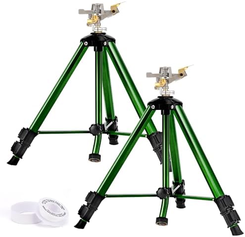 2 Packs Tripod Sprinkler and 1 Pack Sprinkler Head