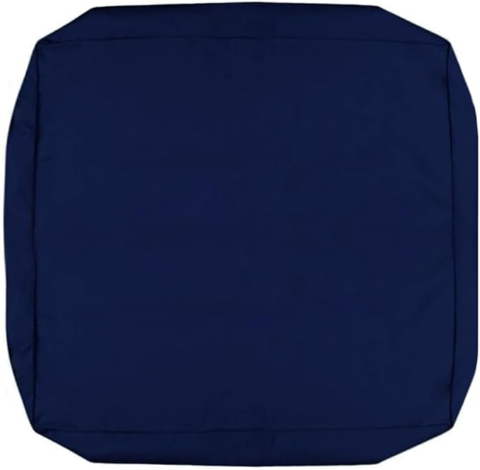FLYMEI Patio Cushion Covers 24x24x4 Waterproof Outdoor Cushion Cover Replacement 1Packs Outdoor Seat Cushion Slipcover for Rattan Chair Sofa, Navy Blue