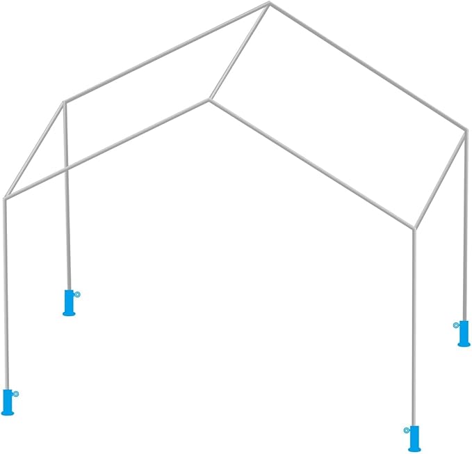 Aoneky 1'' Corner Canopy Fitting Couplers Kit - Fits 3/4" EMT - Frame Carport Connectors (Pack of 4 Foot Pad)