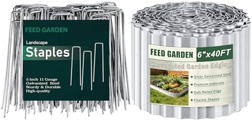 6 Inch 50 Pack Landscape Staples & Garden Edging