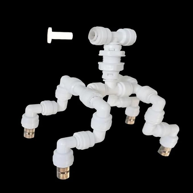 Adjustable Reptiles Fogger Mist Sprinkler For Rainforest Tank Aquarium Aquatic Pet With Slip Lock Nozzles(Type-B)