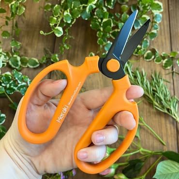 Garden Pruning Shears Scissors Carbon Steel Blades 7.0 In, Ornithogalum - Orange