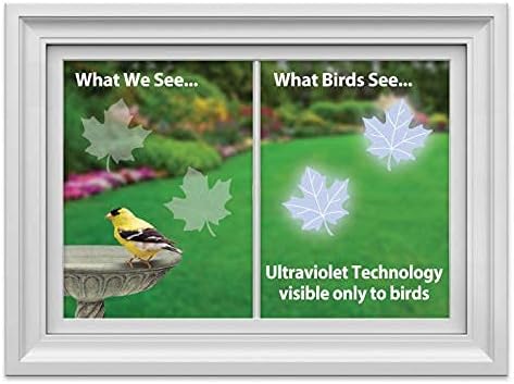 WindowAlert Maple Leaf Anti-Collision Decal - UV-Reflective Window Decal to Protect Wild Birds from Glass Collisions - Made in The USA