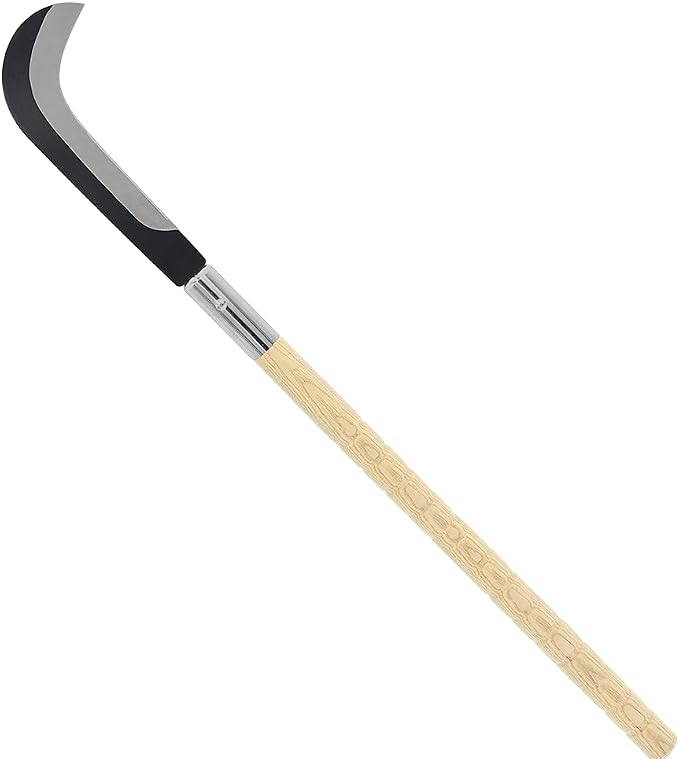 Zenport K318 77.5cm (30.5-inch) Long Curved Sickle, 9 Inch Carbon Steel Blade, Beige
