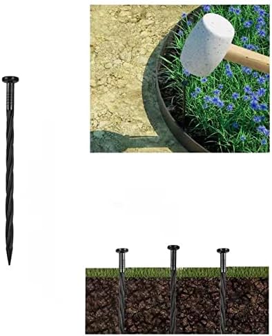 Landscape Anchoring Spikes, 25PCS 8 Inch Spiral Plastic Landscape Spikes for Garden Lawn Yard, Paver, Weed Barrier, Artificial Turf (8in -25 Count)