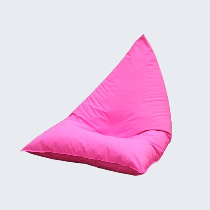 SXBCyan Waterproof Bean Bag Chair Cover（No fillers） Outdoor Oxford Lazy Sofa Giant Triangular Beanbag Pouf Couch Beach Floating Pool Floor Seating Oversized Relaxation Soft Chaise Lounge(Pink)