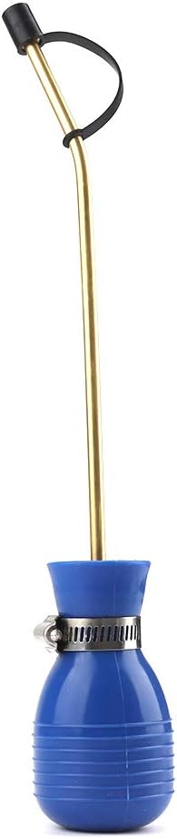 Sbestily Bug Treatment Powder Duster/Large Diatomaceous Earth Bulb Duster/Powder Applicator/Garden Applicator/Bulb with Long Copper Tube for Indoor and Outdoor Insect Treatment Blue