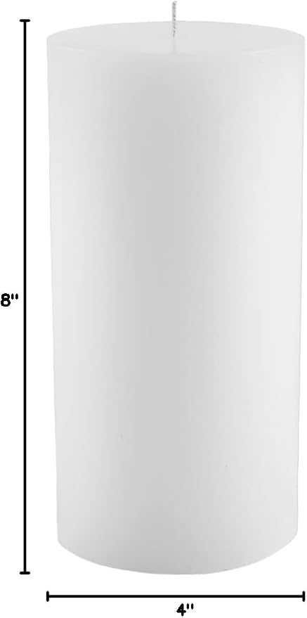 Mister Candle Citronella Candle, Ideal for Indoor & Outdoor Use, 4x8 Tall Pillar Candle, Hand Poured, Premium Wax & Dripless, Made in USA, 150 Hour Burn Time