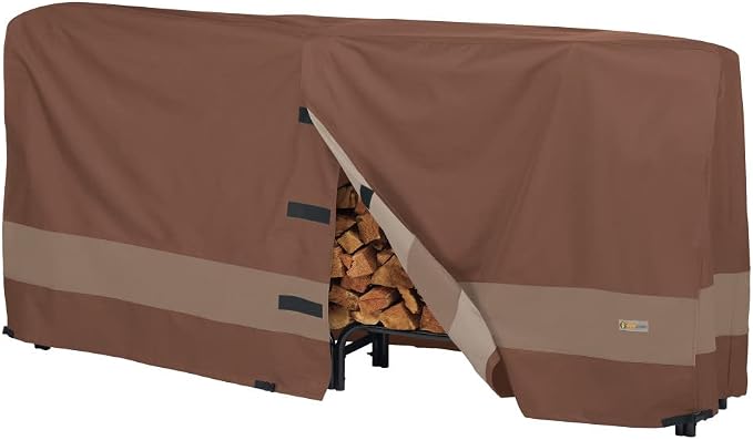 DUCKCOVERS Ultimate Waterproof 98 Inch Log Rack Cover, Outdoor Patio Cover