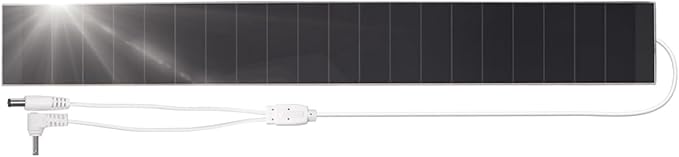 Solar Panel Charger for Motorized Blinds - 11V 3.5W Ll-ion Shade Solar Charger - Dual Connector(DC3.5 * 1.35mm & DC5.5 * 2.1mm) - Compatible with DC7.4V Battery Motors - Not for 5V Devices