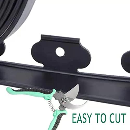 Garden Edging，20ft Landscape Edging with 20 Spikes for Lawn 2 Inch Tall(Black, 20FT)