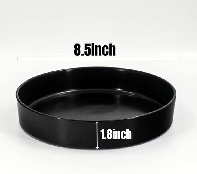 8.5inch Japanese Ceramic Ikebana Vase Kit with 2.4inch Metal Floral Frog Round Stems Holder, Japanese Flower Arranging Supplies Kenzan Flower Container (Black)
