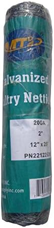 20GA Galvanized Hexagonal Poultry Netting Chicken Wire 12in x 25ft x 2in Mesh
