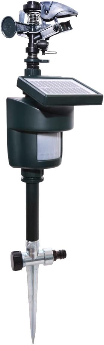 Lawn & Garden Sprinkler Timer, Blue Plastic Oscillating Sprinkler with Motion Sensor, Water Timer, Adjustable Sensitivity, 100 sq ft Coverage