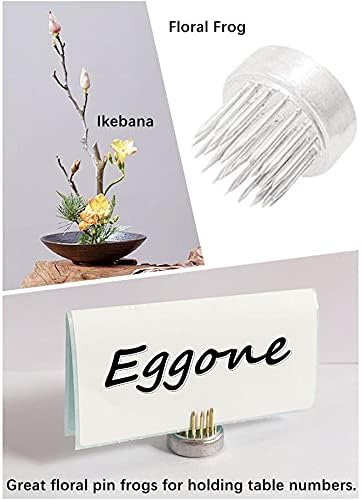 Kenzan Floral Frog 23mm/0.9inch Diameter Ikebana Flower Arranger Holder Stainless Steel Pin for Small Vase (24Pcs)