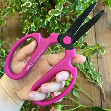 Garden Pruning Scissors Carbon Steel Blades 7.6 Inch Bougainvillea - Hot Pink