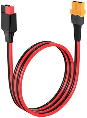 ELFCULB XT60 to Anderson Adapter, 12AWG XT60 Female to Anderson Connector Cable for Portable Power Station UAV RC Battery (2FT)