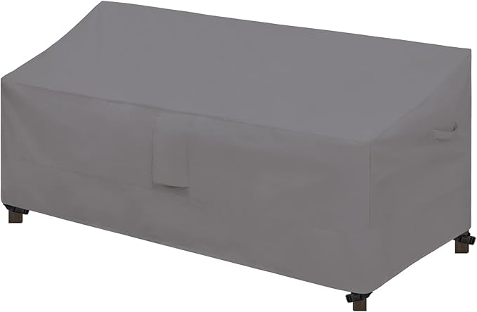 Easy-Going Waterproof Patio Sofa Cover UV Resistant 3 Seater Outdoor Sofa Cover Weatherproof Lawn Patio Furniture Cover with Tape Sealed Seam (79Wx37Dx35H inch, Grey)