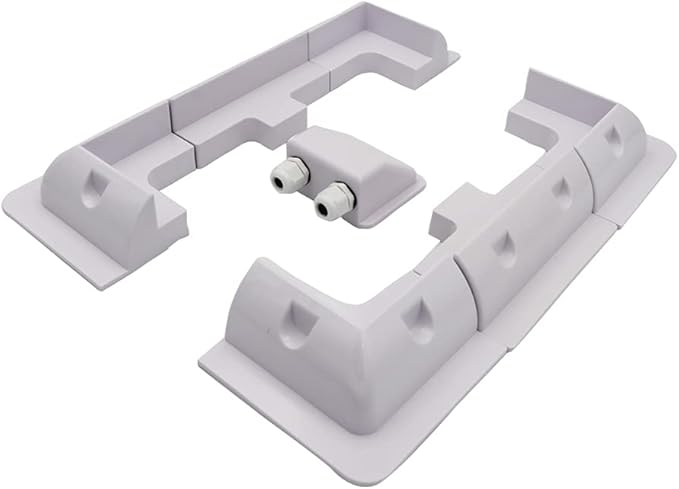 Solar Panel Mounting Brackets ABS Corner Bracket Kit 7PCS, Drill-Free Widely Used on Roofs of RV, Caravans, Vehicles, Camper Vans, Sheds, Garages, Deck of Boats, White