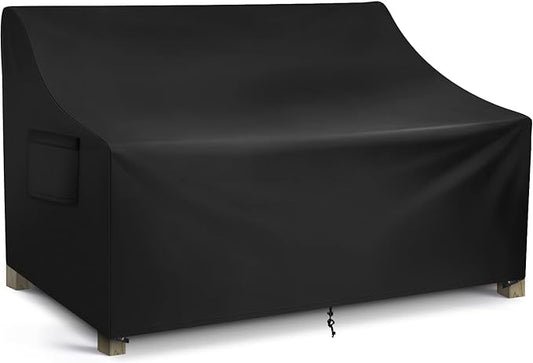 WLEAFJ Patio Sofa Cover Waterproof, 4-Seater Outdoor Sofa Cover, Heavy Duty Outdoor Couch Cover, Large Lawn Patio Furniture Covers with Air Vent, 104’’ W x 40’’ D x 33’’ H