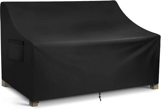 WLEAFJ Patio Sofa Cover Waterproof, 3-Seater Outdoor Sofa Cover, Heavy Duty Deep Lounge Loveseat Cover, Large Lawn Patio Furniture Covers with Air Vent, 78’’ W x 33’’ D x 32’’ H