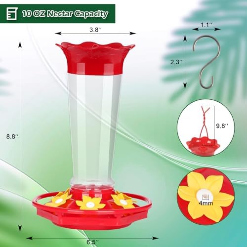FEED GARDEN Glass + Plastic Hummingbird Feeders Bundle