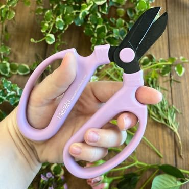 Garden Pruning Shears Scissors Carbon Steel Blades 6.7 In, Snapdragon - Lavender