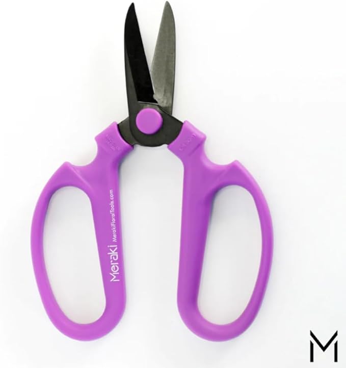 Garden Pruning Shears Scissors Black Carbon Steel Blades 7.0 In, Mokara - Purple