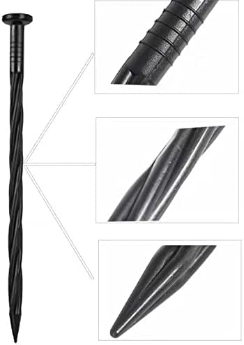 Landscape Anchoring Spikes, 25PCS 8 Inch Spiral Plastic Landscape Spikes for Garden Lawn Yard, Paver, Weed Barrier, Artificial Turf (8in -25 Count)